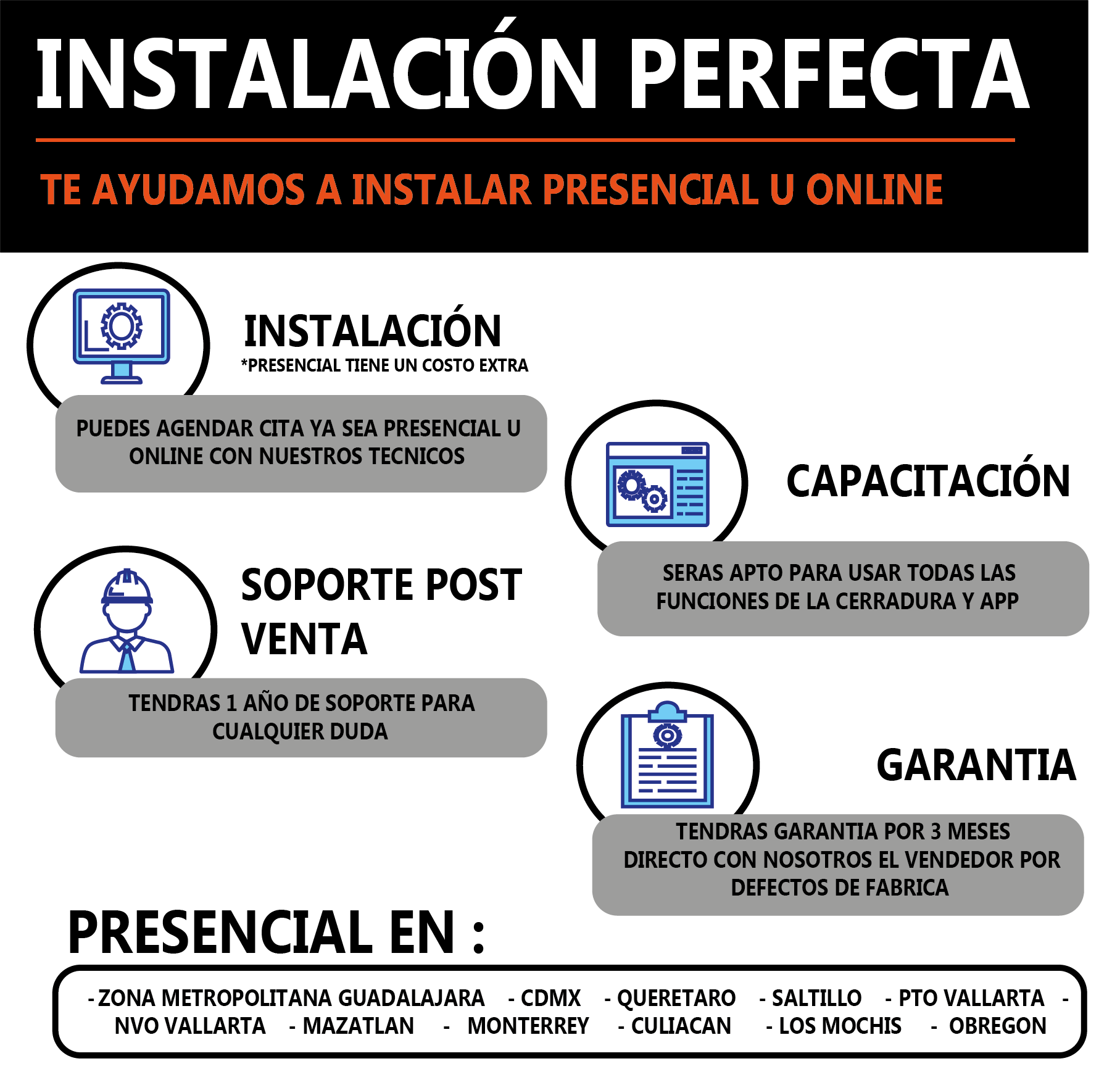 Cerradura Electrónica Inteligente TECDOMOTI WiFi Acceso/ Aplicación Móvil,  Huella Digital, Código, Llave Física, Tarjeta RFS