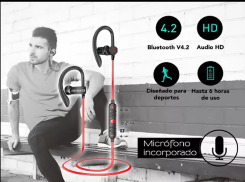 Audífonos Inalámbricos Deportivos Aiwa AW AP6BT