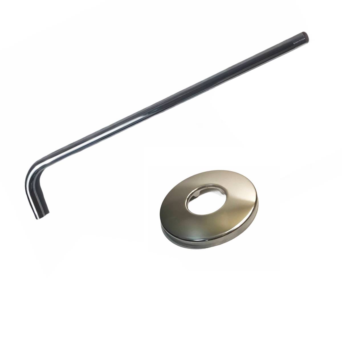 Brazo Para Regadera De 60 Cm De Acero Inoxidable Y Chapeton