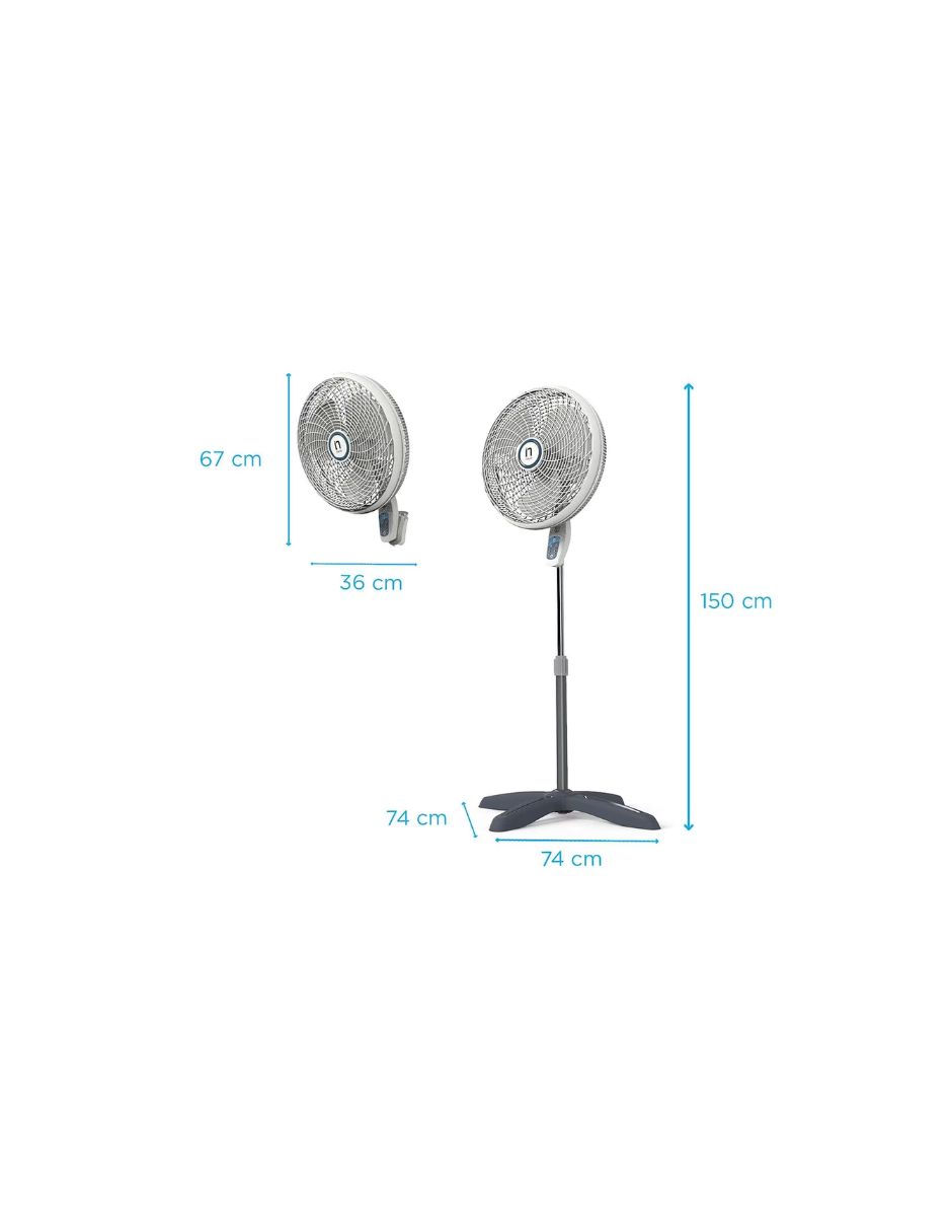 Ventilador navia de pedestal p1833 18" 2 en 1