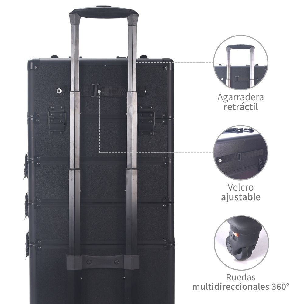 Maletín Profesional Cosmetiquera 4 En 1 Maquillaje Reforzada