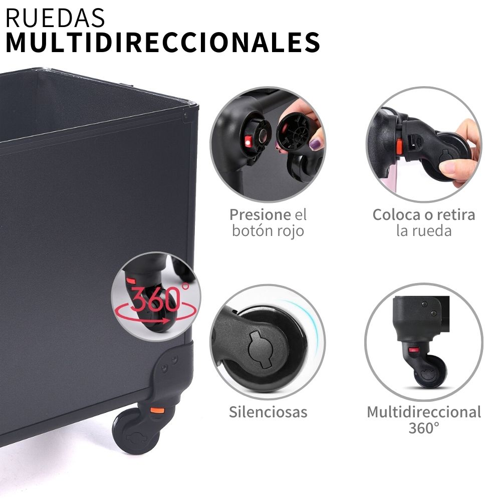 Maletín Profesional Cosmetiquera 4 En 1 Maquillaje Reforzada