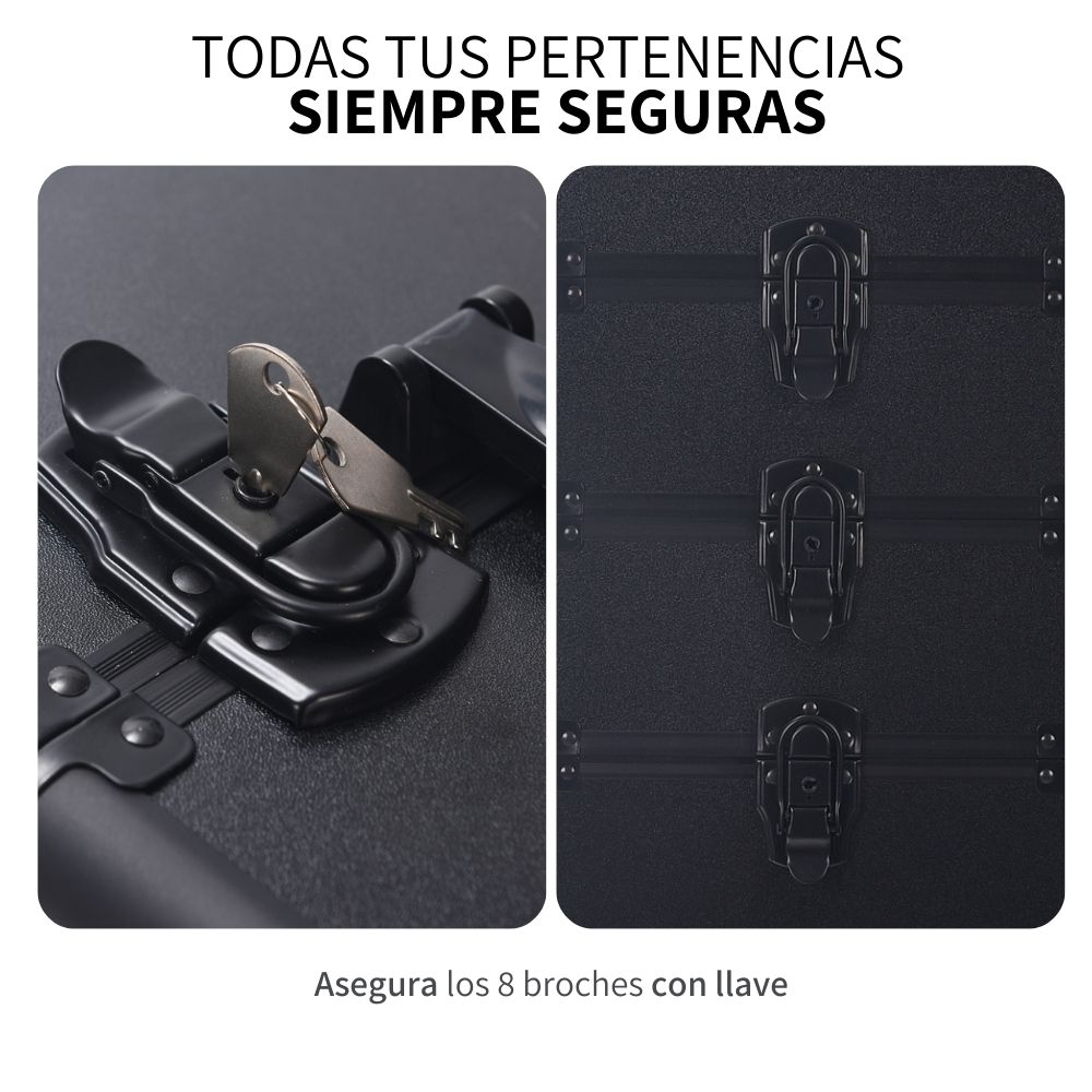 Maletín Profesional Cosmetiquera 4 En 1 Maquillaje Reforzada