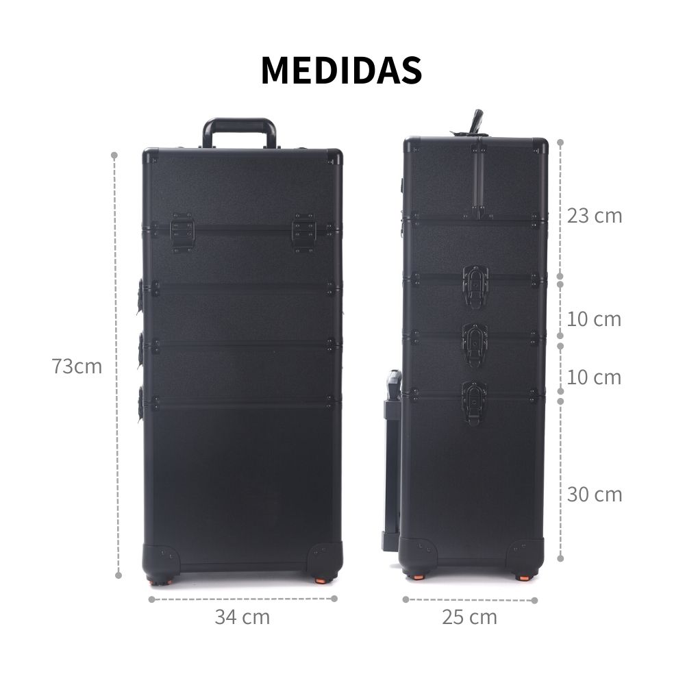 Maletín Profesional Cosmetiquera 4 En 1 Maquillaje Reforzada