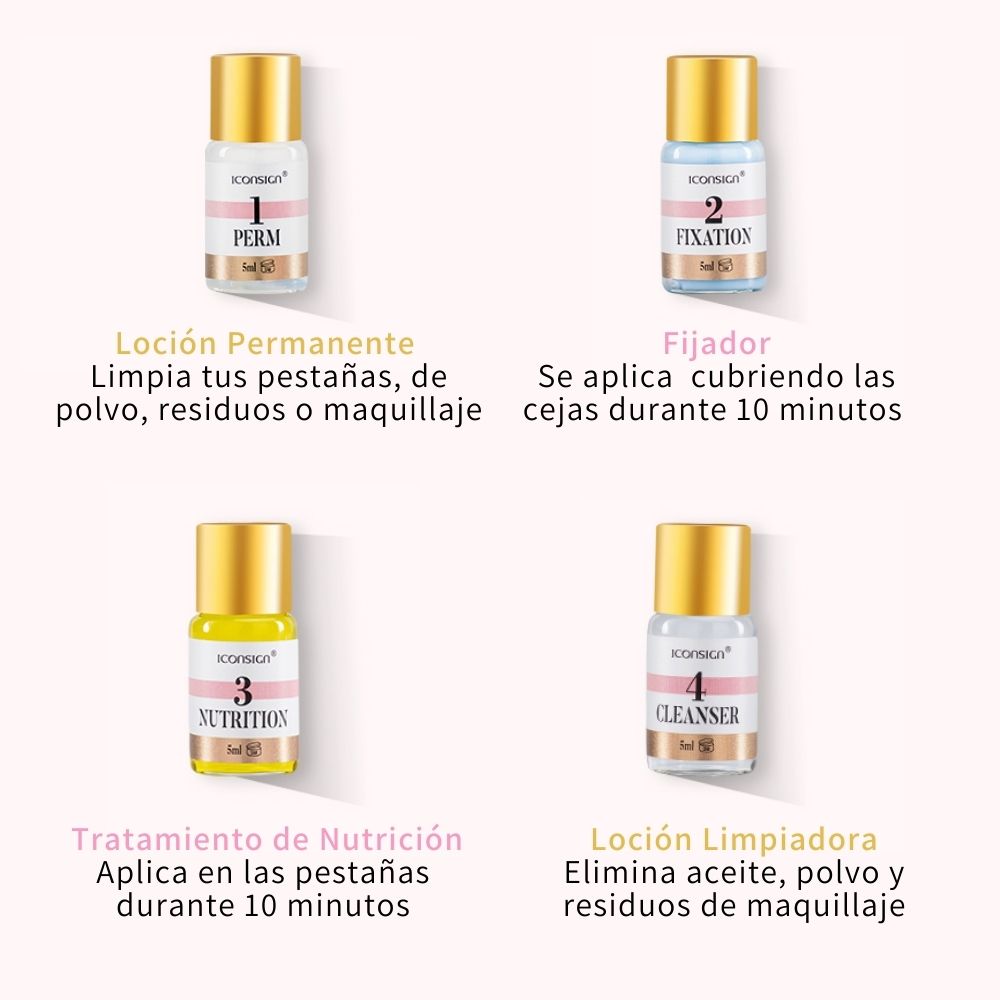 Kit Rizado Pestañas Lash Lift Pigmento Cejas Larga Duracion