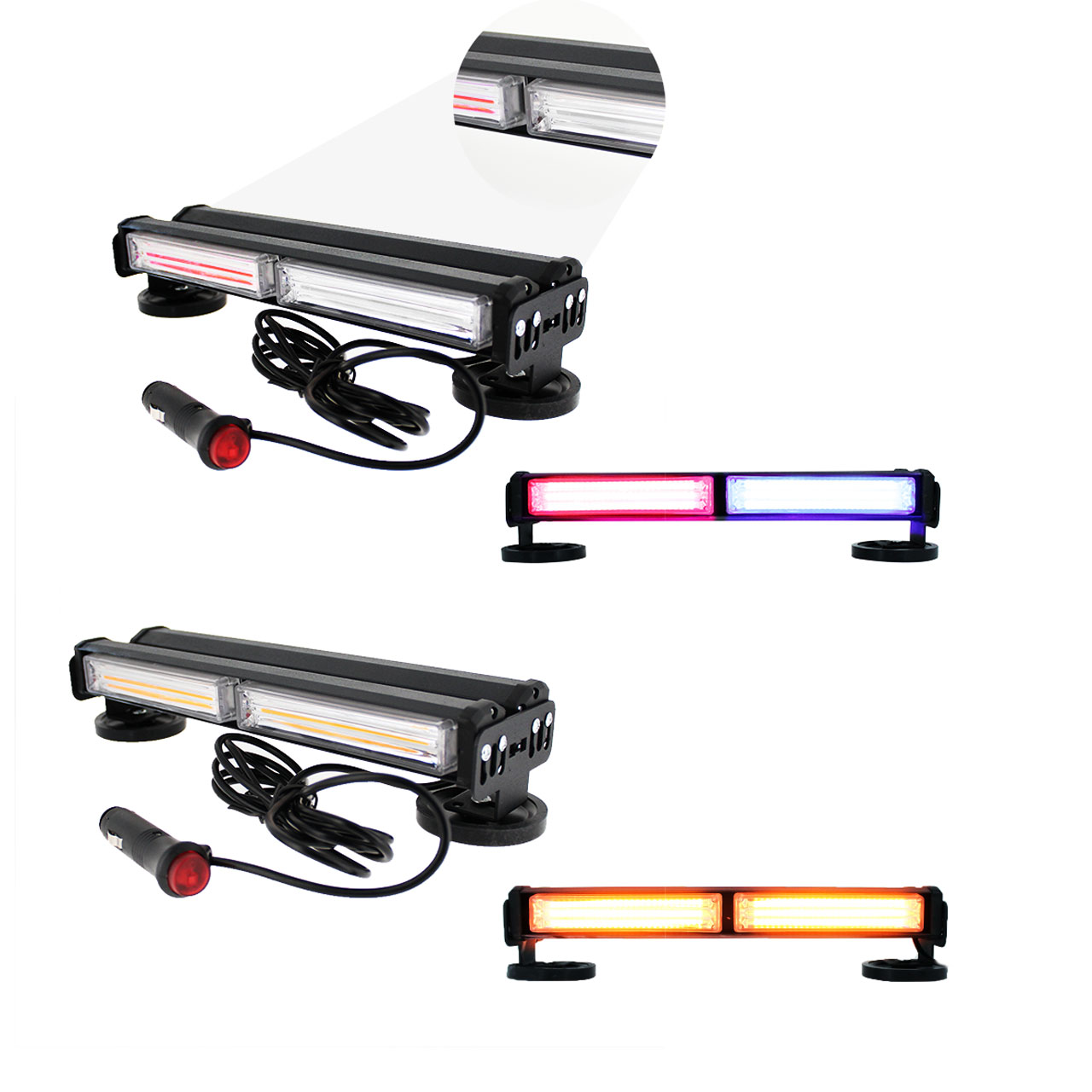 Torreta Codigo Estrobo Profesional Barra Led Cob Doble 40w