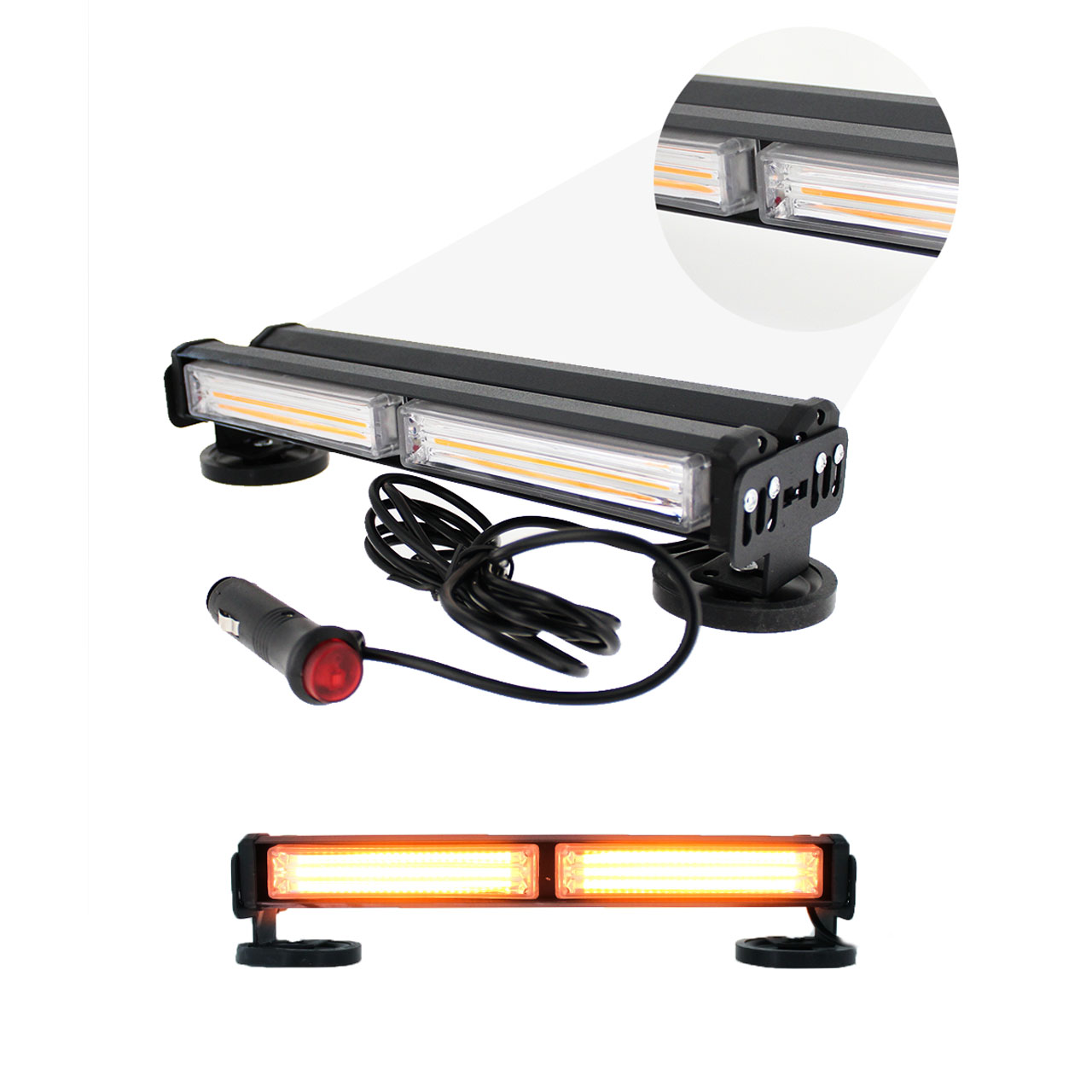 Torreta Codigo Estrobo Profesional Barra Led Cob Doble 40w