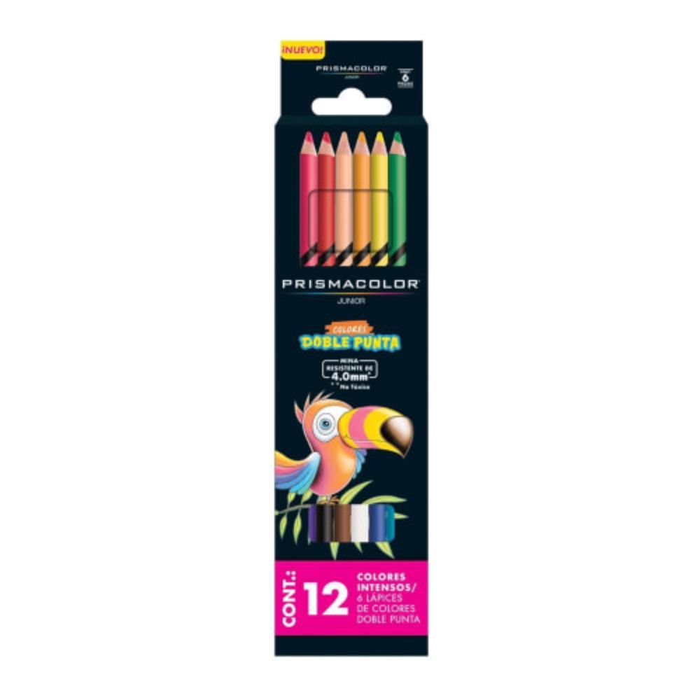 Lápices de Colores Prismacolor Junior 6x12 Colores Intensos Doble Punta
