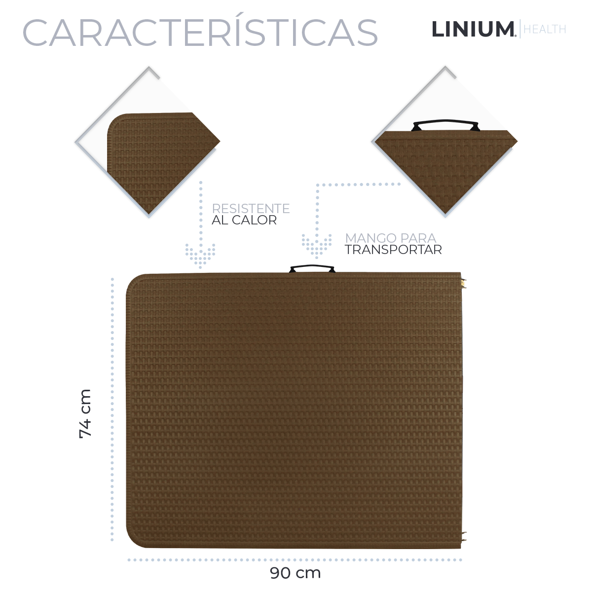 Linium Mesa Plegable 180 cm Plastico tipo Rattan para Banquetes