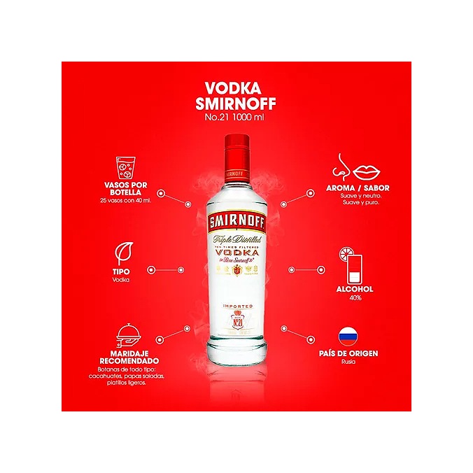 Vodka Smirnoff No21 1l