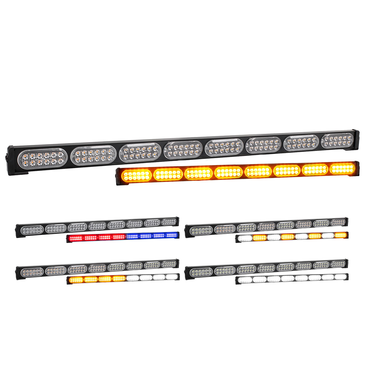 Barra Torreta 96 Led 8 Modulos 33 Pulgadas Policia 12-24v