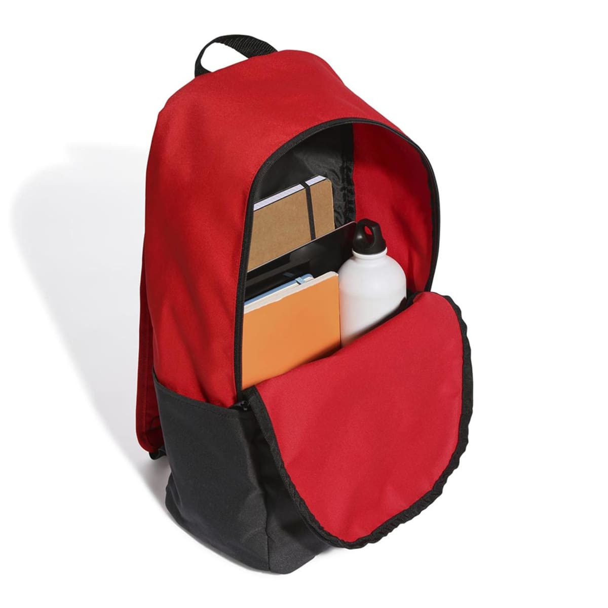 Mochila Adidas Lin Clas Bp Day roja con negro, mod. 1088694