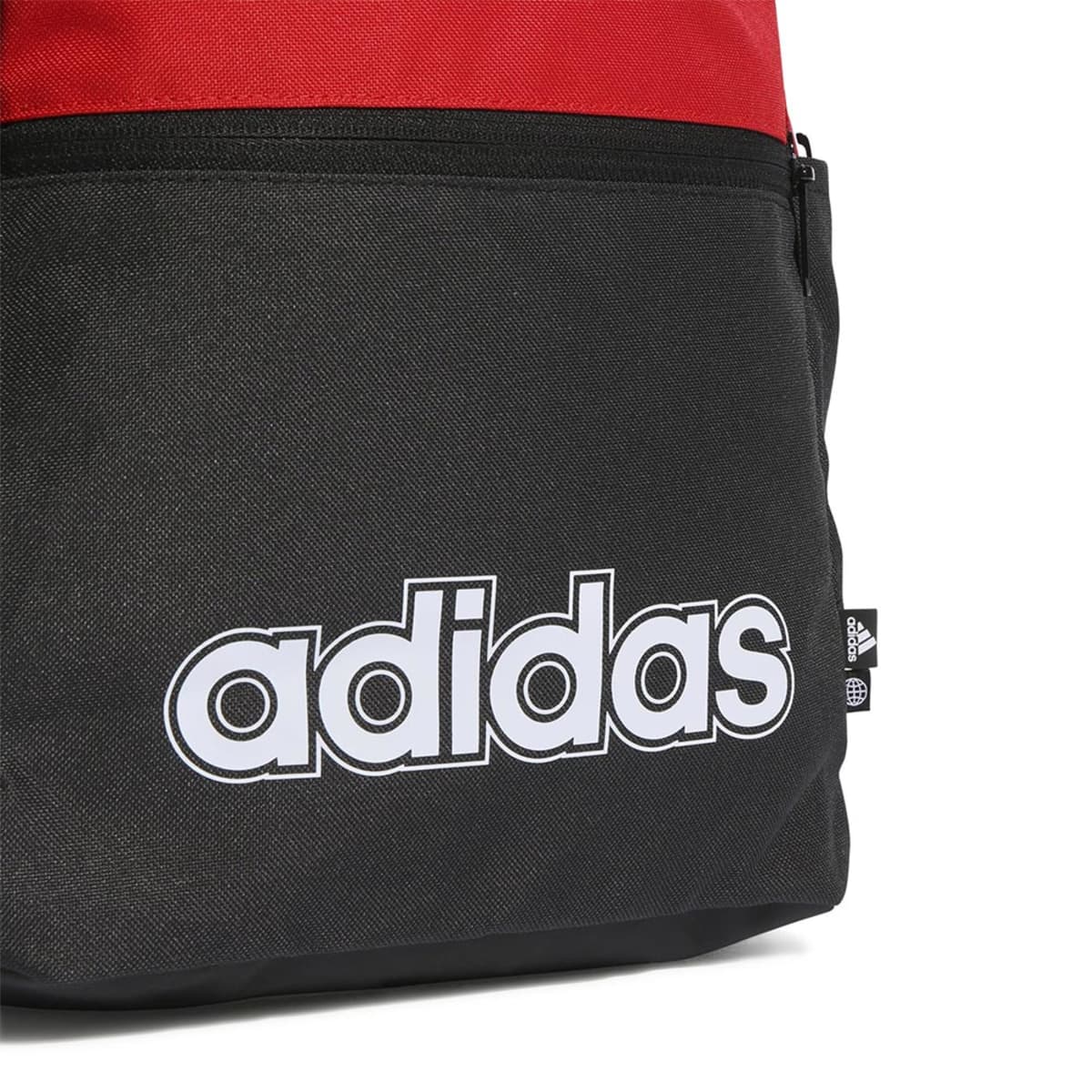 Mochila Adidas Lin Clas Bp Day roja con negro, mod. 1088694