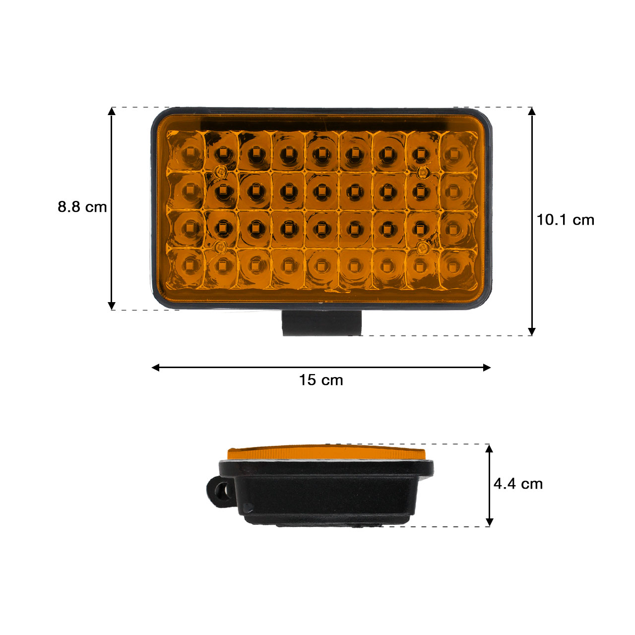 Par Faros 36 Led Rectangular Alta Baja Auxiliar 4x4 Defensa