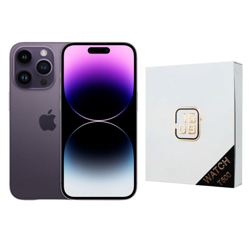 iPhone 14 Pro Max 128GB Morado Desbloqueado E-SIM + Reloj Genérico