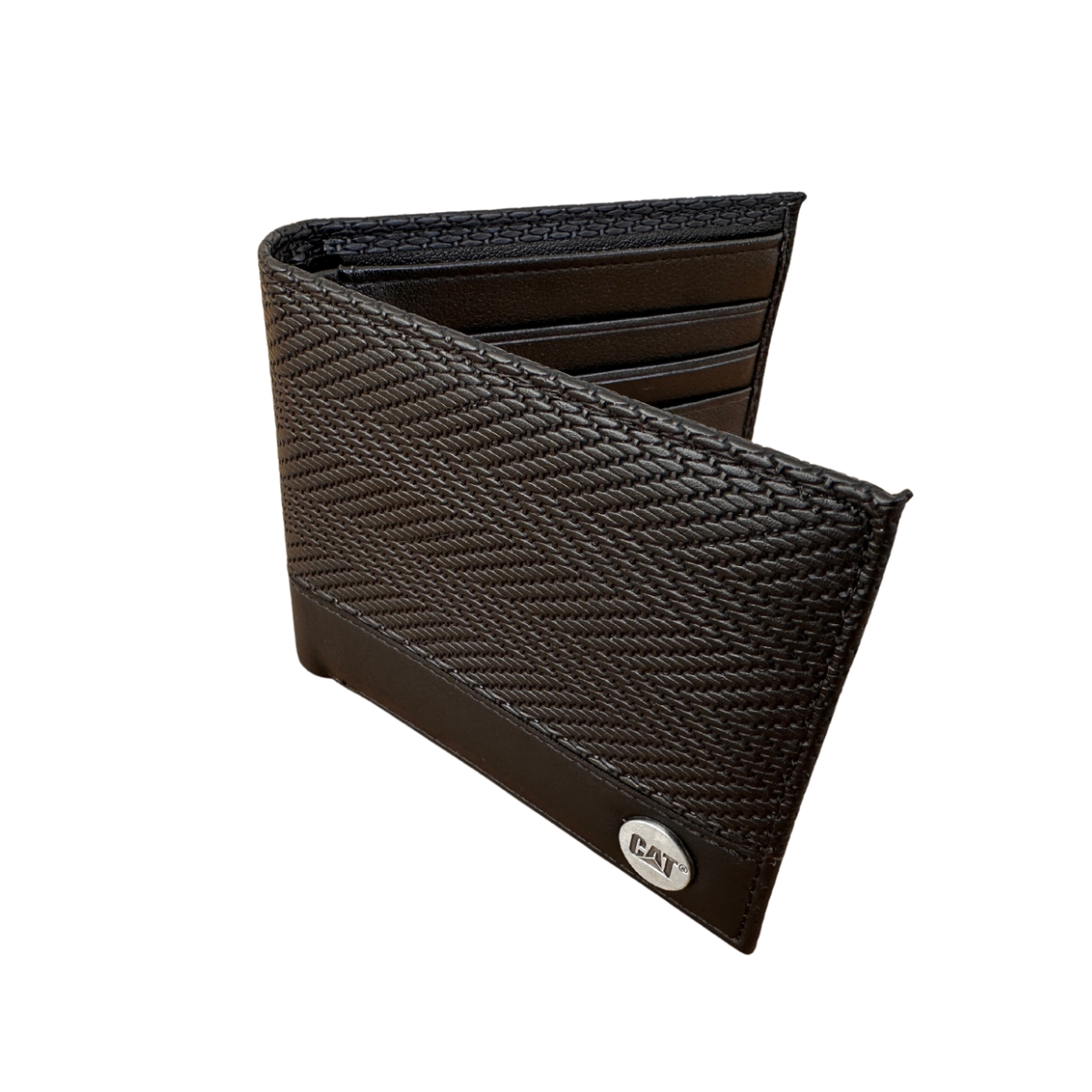  Cartera Cat Hombre Caterpillar Billetera Cafe Original Tarje