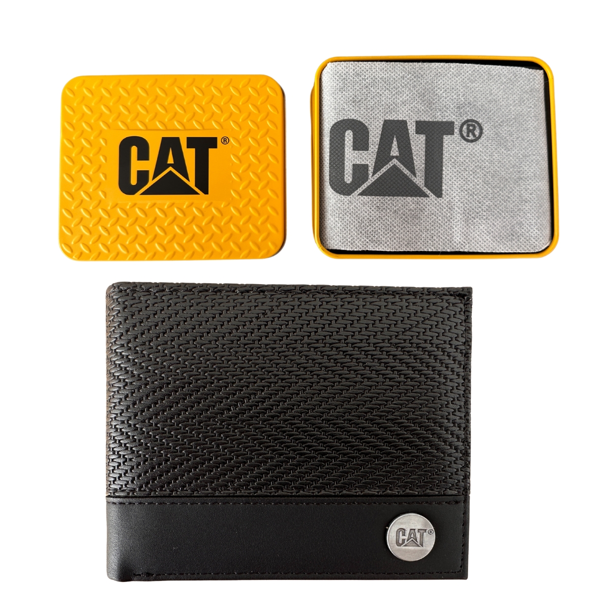  Cartera Cat Hombre Caterpillar Billetera Cafe Original Tarje