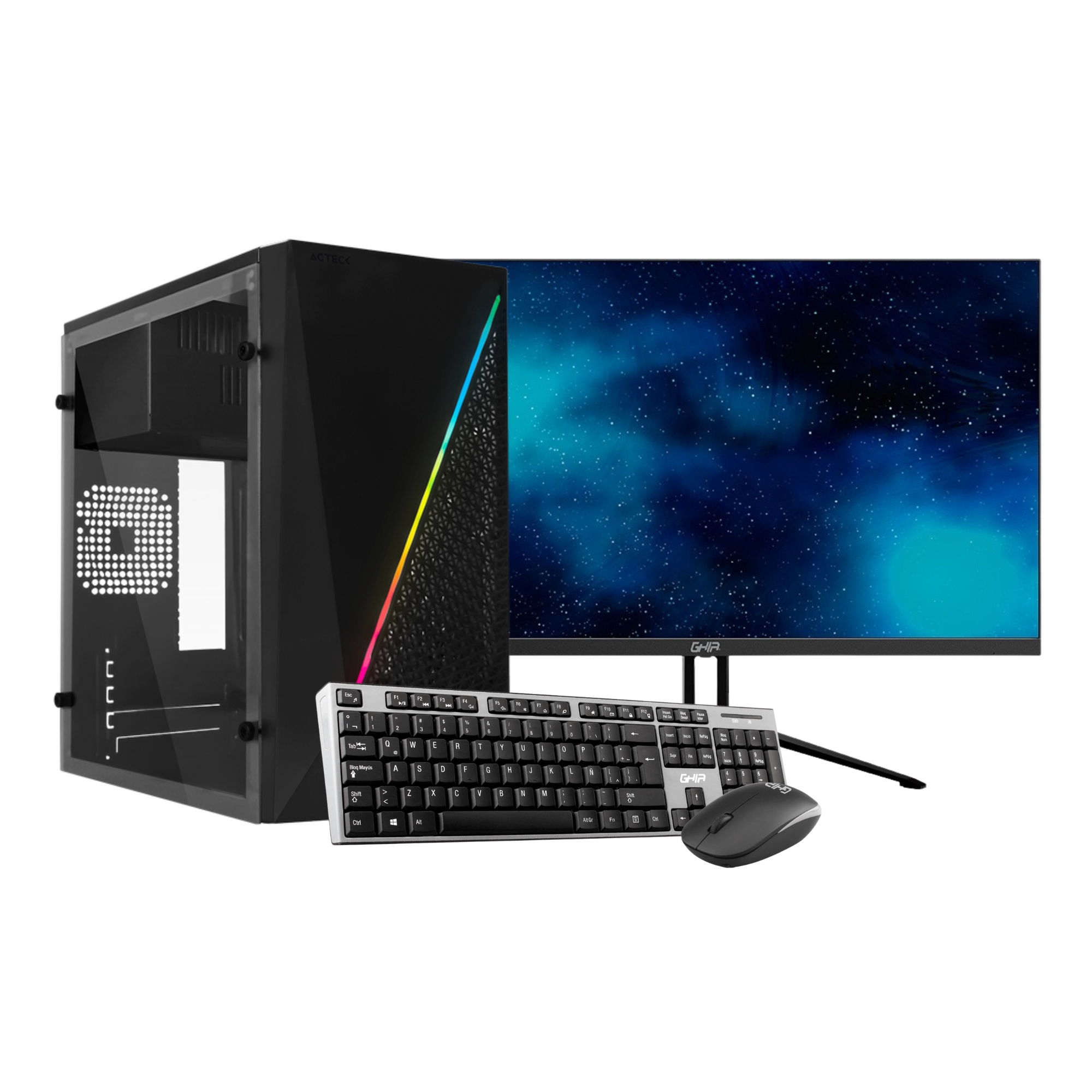 The Boss Gaming Kioto Intel Core i5-10400, 16 GB, 480 GB SSD, Windows 10, incluye Monitor de 21.5''