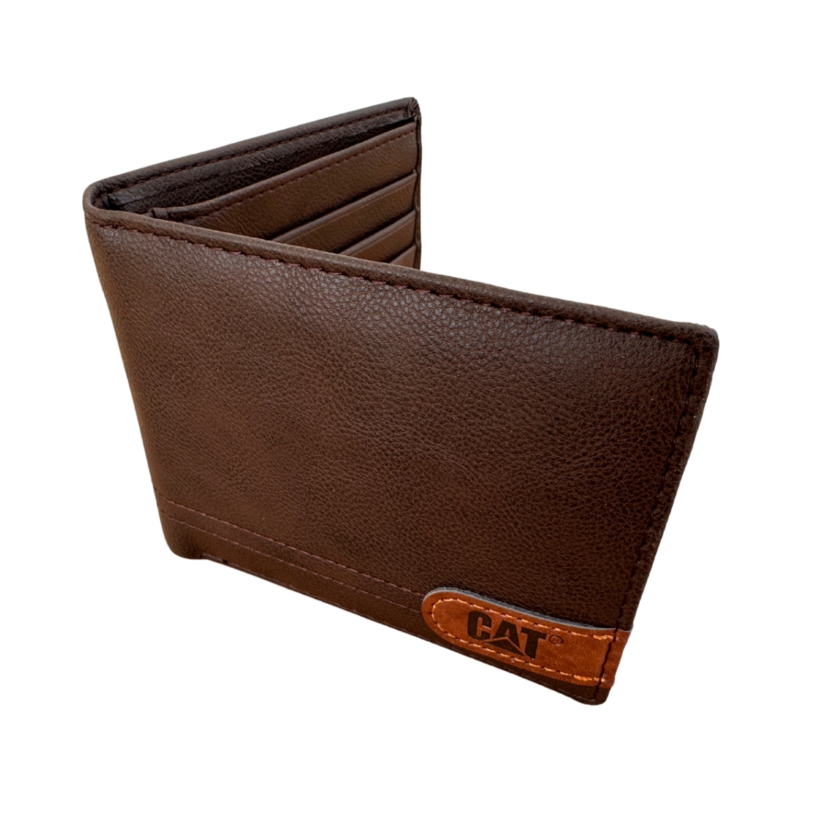 Cartera Cat Hombre Billetera Café Original Tarjetero Caballe