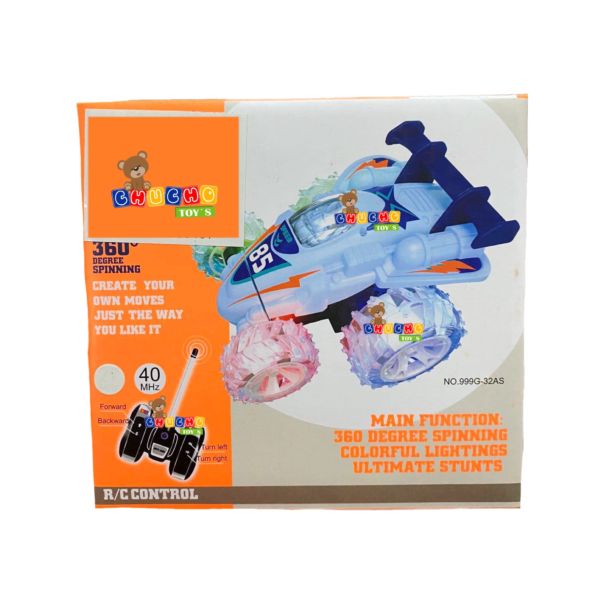 Carro Acrobático De Control Remoto Con Luces Led Recargable