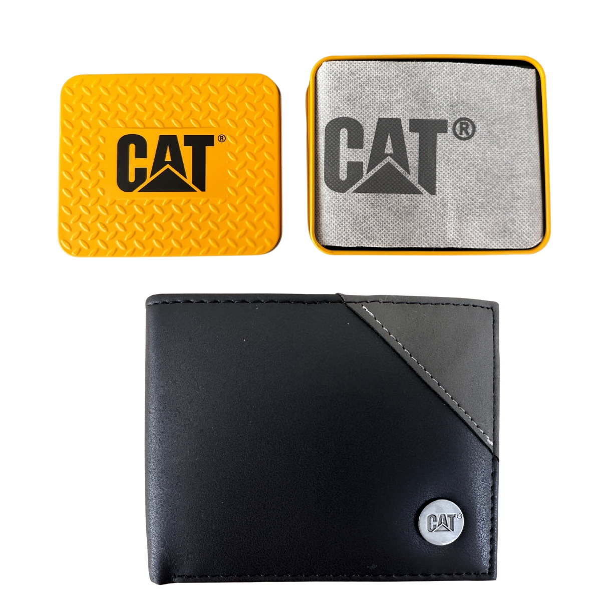 Cartera Cat Hombre Caterpillar Billetera Gris Original
