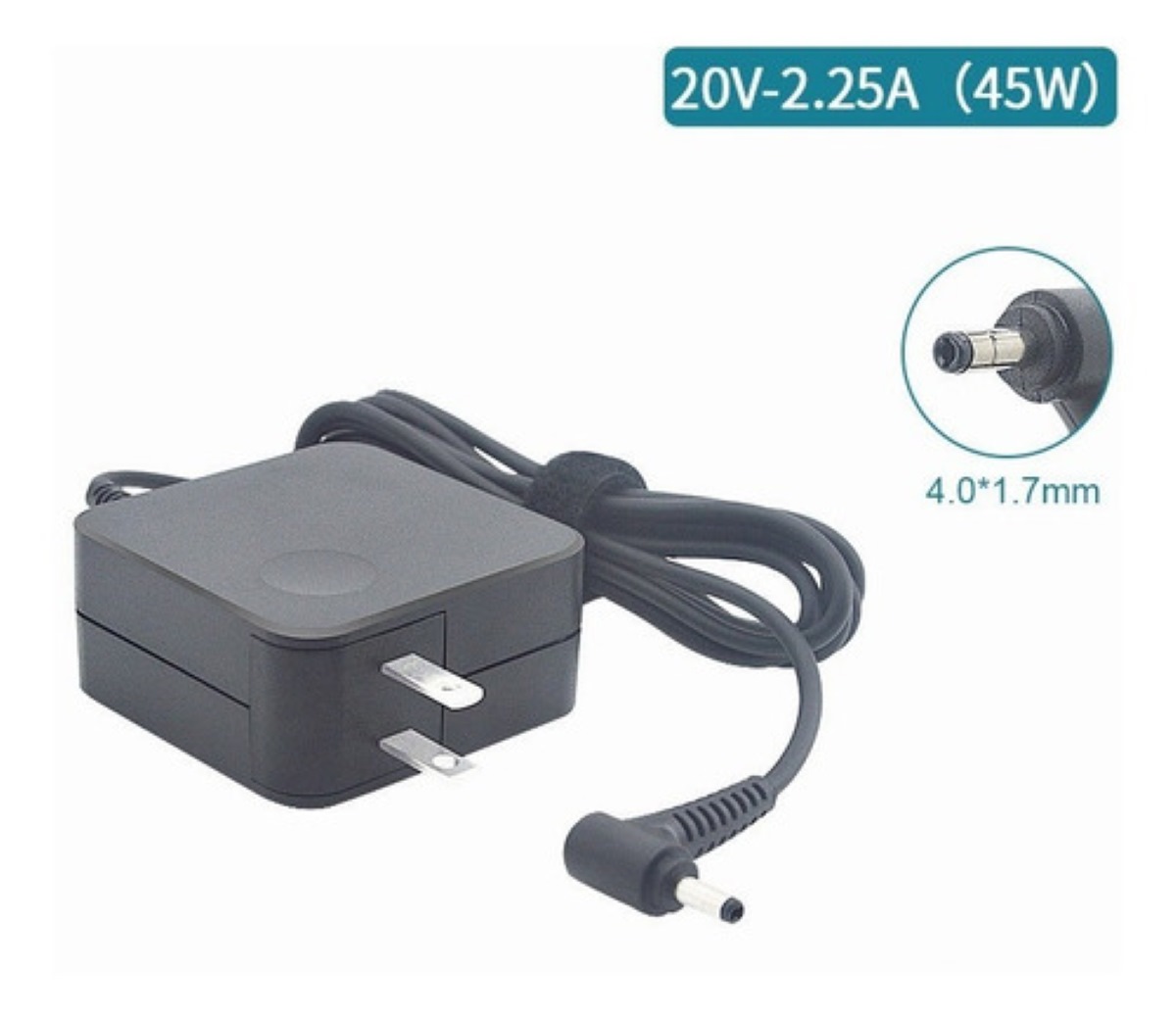 Cargador Para Lenovo 20v 2.25a 45w Tip 4.0x1.7mm GRIS OBSCURO