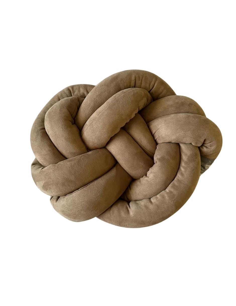 Cojín decorativo nudo doble para sala o recámara Copo de Luna.