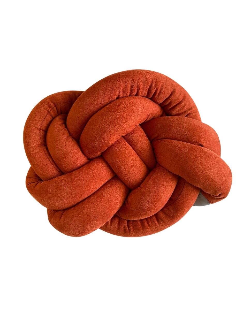 Cojín decorativo nudo doble para sala o recámara Copo de Luna.