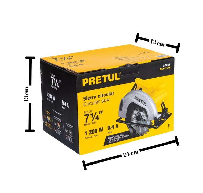 Sierra Circular 7- 1/4 Pretul  27098 1200 W