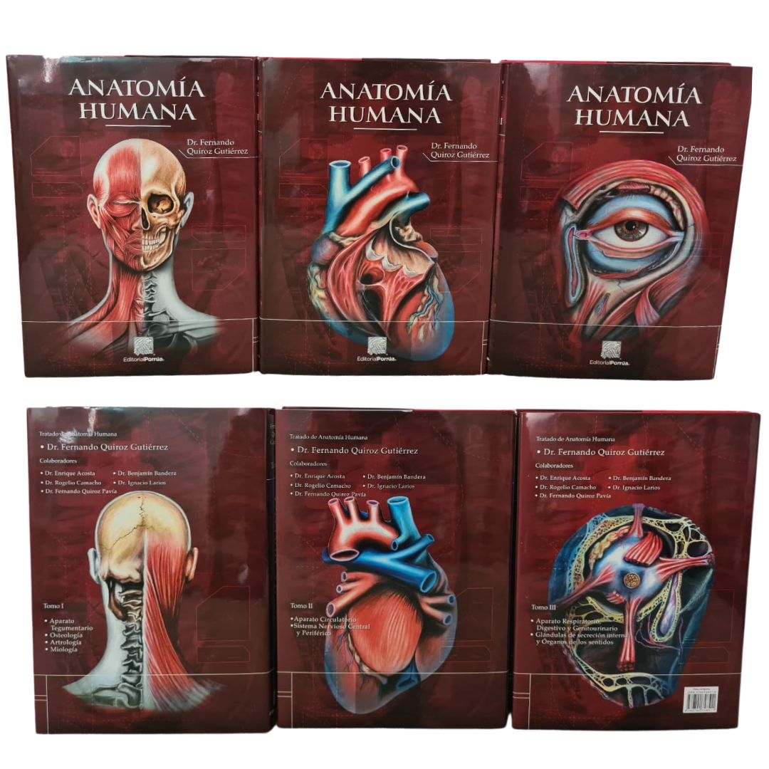 Anatomía Humana Tomo 1-3/ Fernando Quiroz Ed Porrúa Original