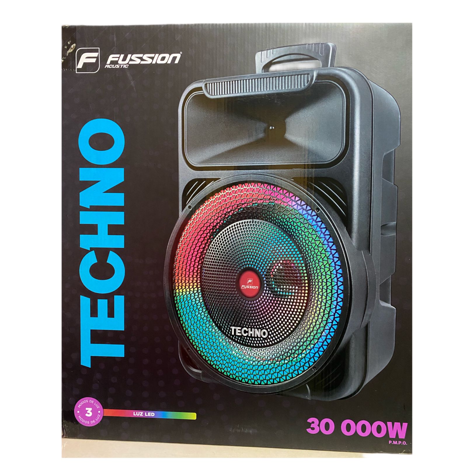 Bocina Fussion PBS-12TECHNO 12" 30000W BT USB FM END