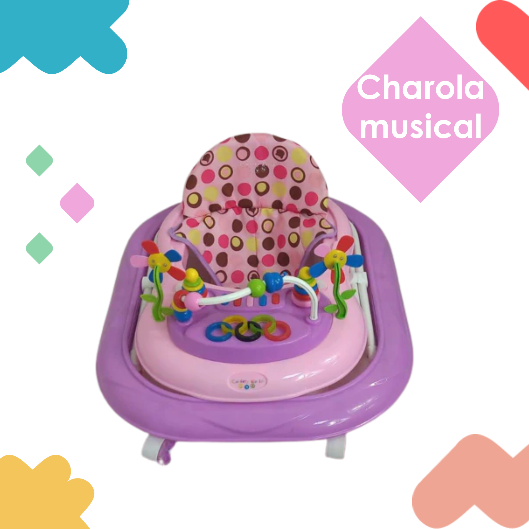 Andadera Bebes Musical Olimpic 3 Alturas Con Luces Violeta