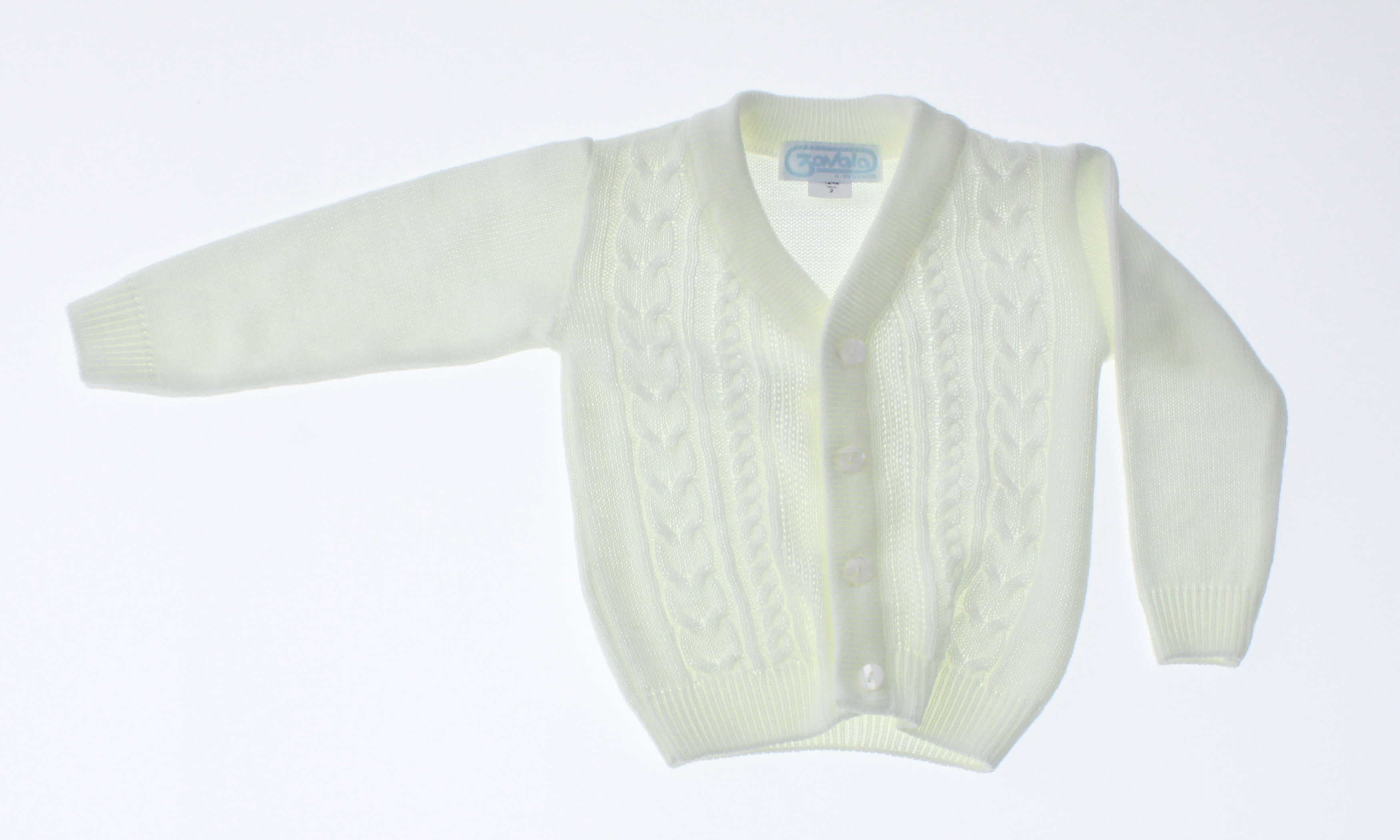 Sueter Niño Bebe Tejido Color Blanco 3407 0 a 5 Años.