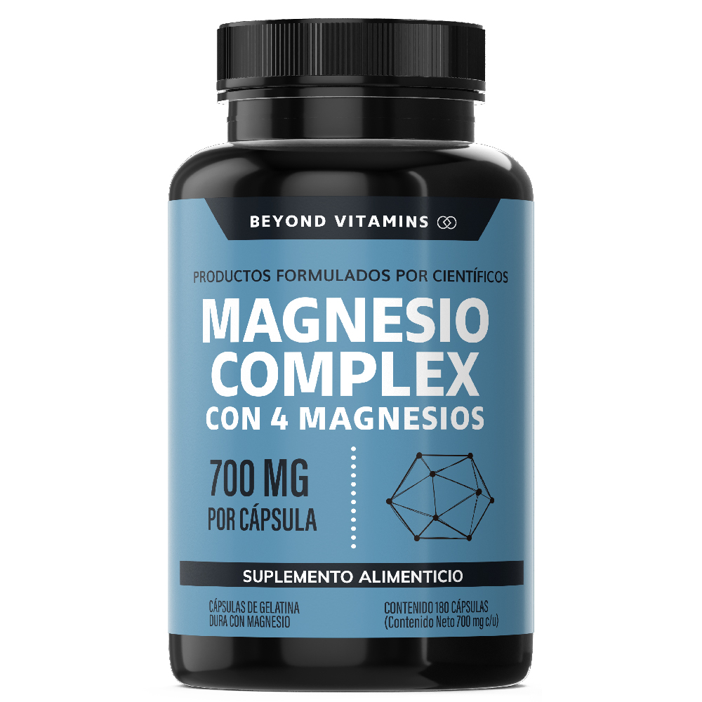 Suplemento Alimenticio Magnesio Complex - 700 mg Sin Rellenos - 180 cápsulas