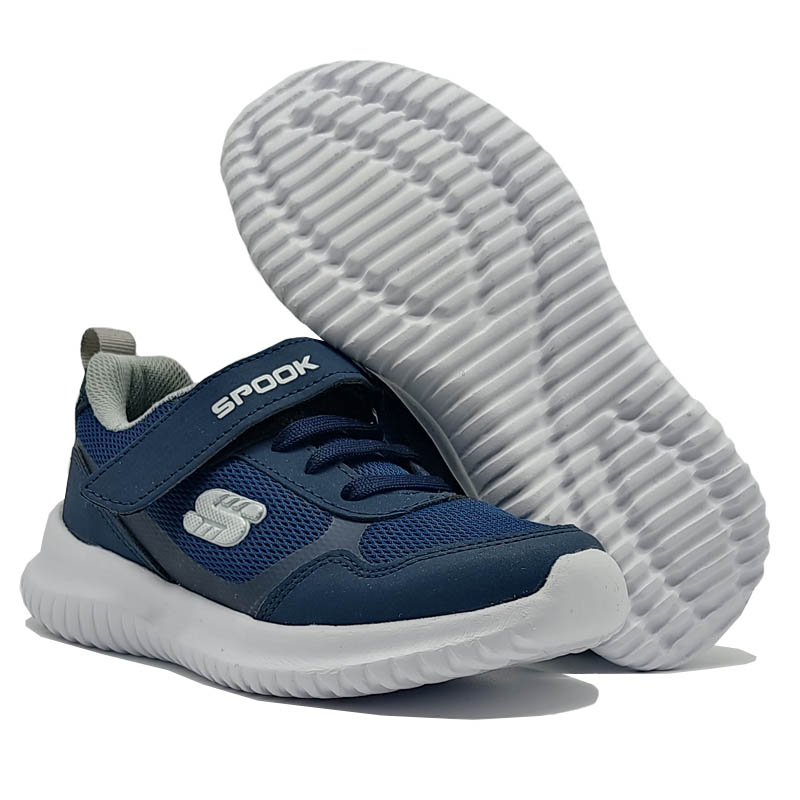 Tenis Spook 1010 Azul Marino Niña Niño Escolar Velcro Run