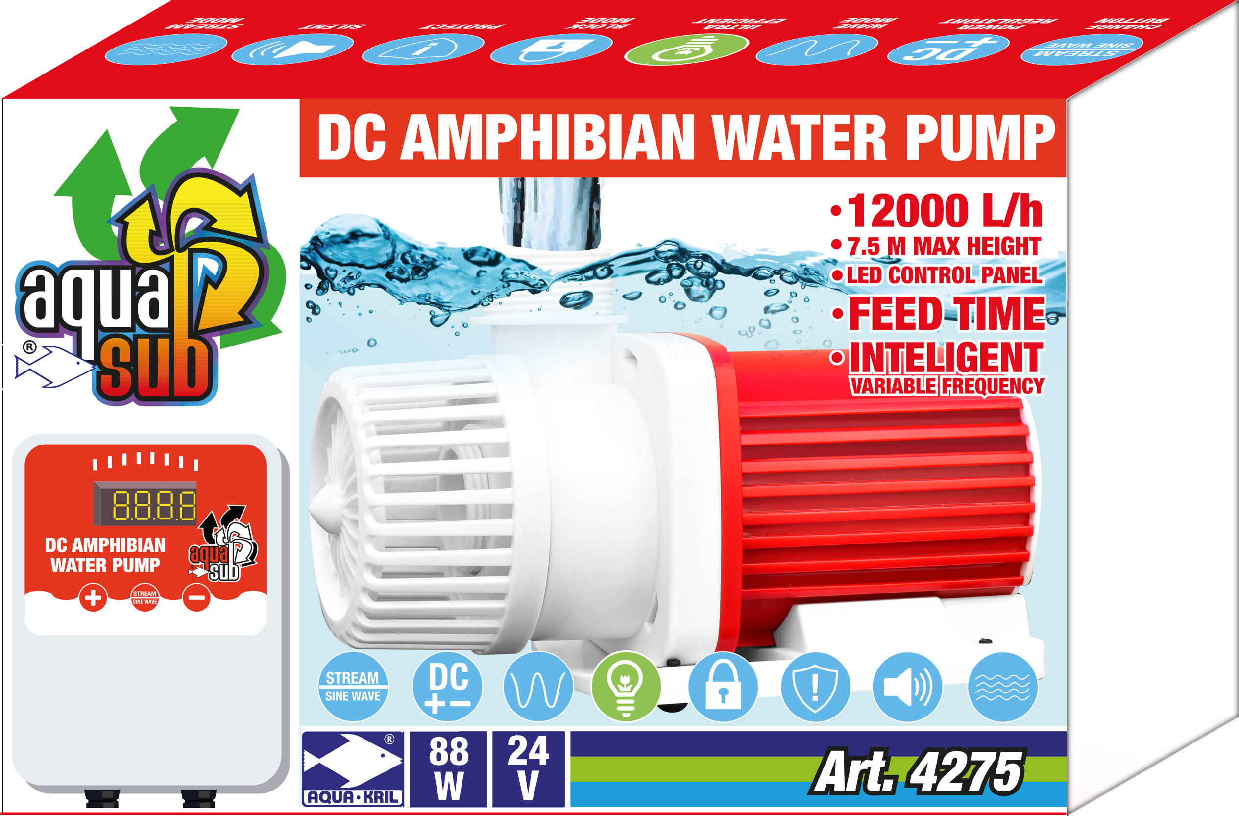 Bomba De Agua Sumergible Acuario Fuente Estanque Muro Lloron