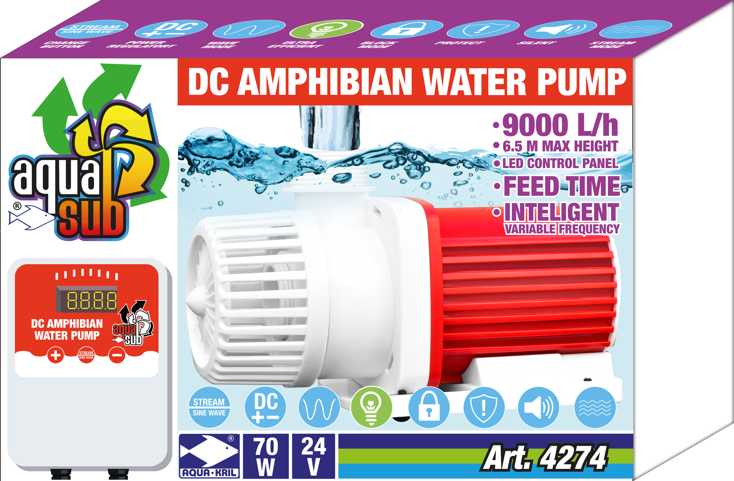 Bomba De Agua Sumergible Pecera Fuente Muro Llorón Estanque