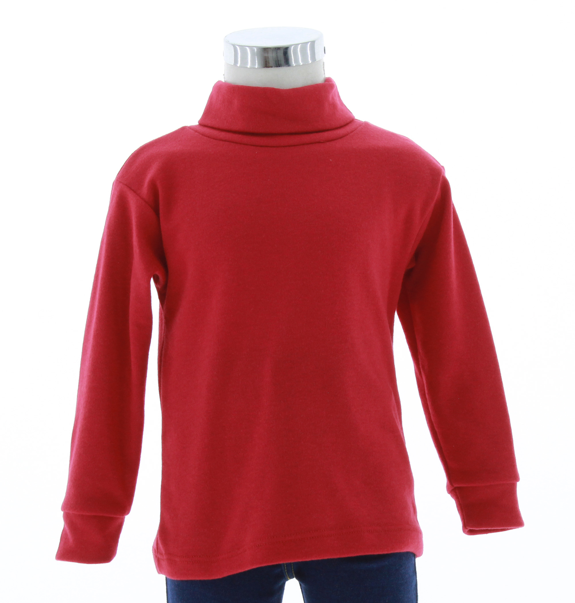 Playera Niño/Niña Cuello de Tortuga Color Rojo 3421 2 a 16 Años.