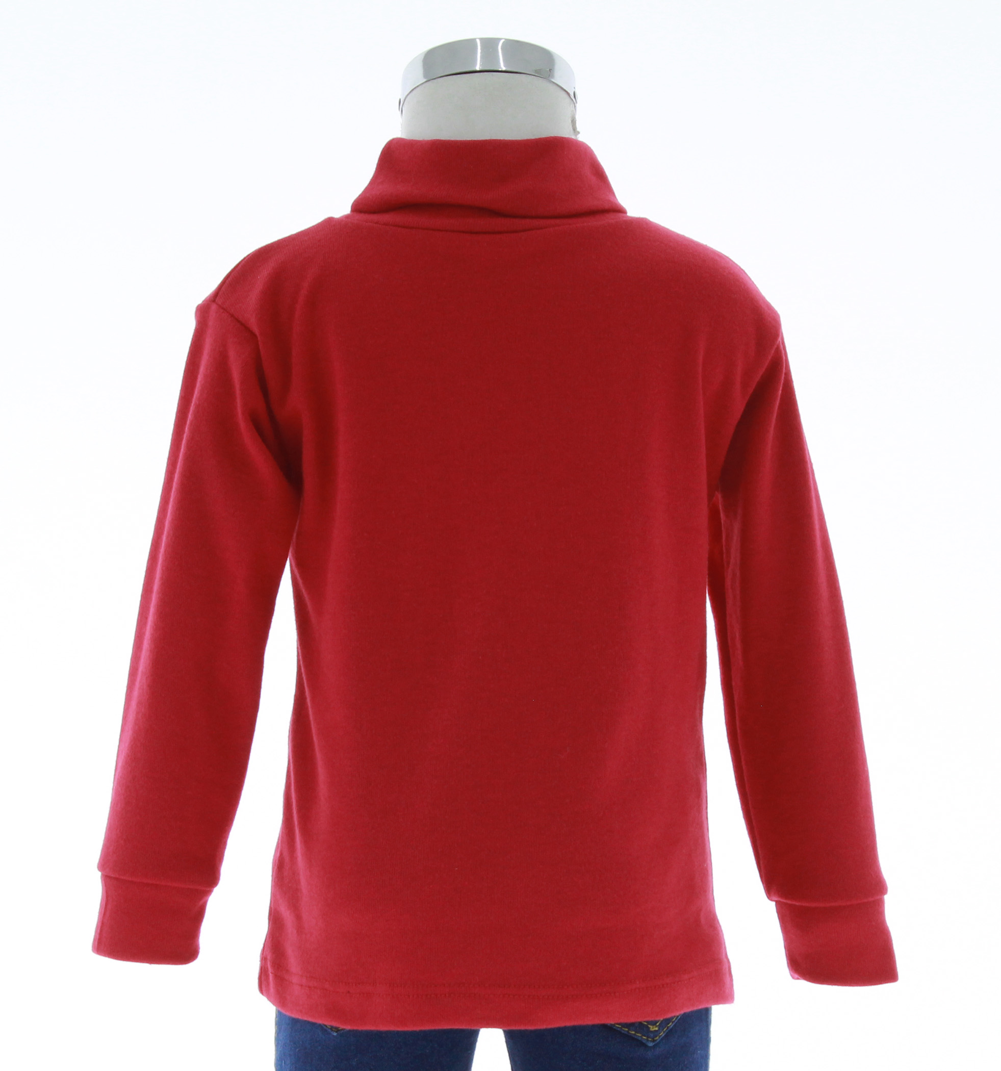 Playera Niño/Niña Cuello de Tortuga Color Rojo 3421 2 a 16 Años.