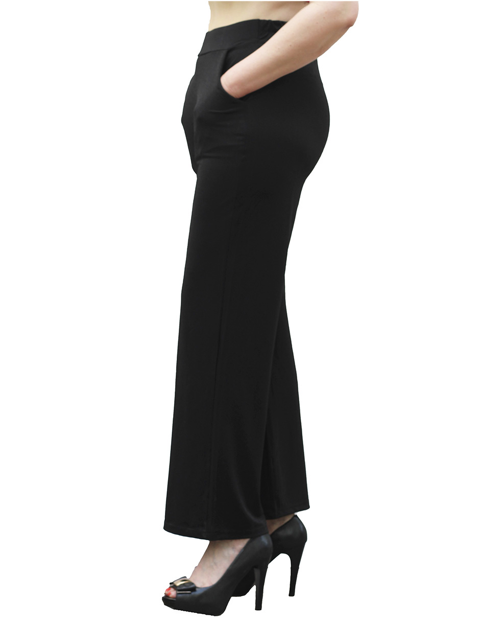 Pantalón recto negro de vestir para dama Kosauki Moda