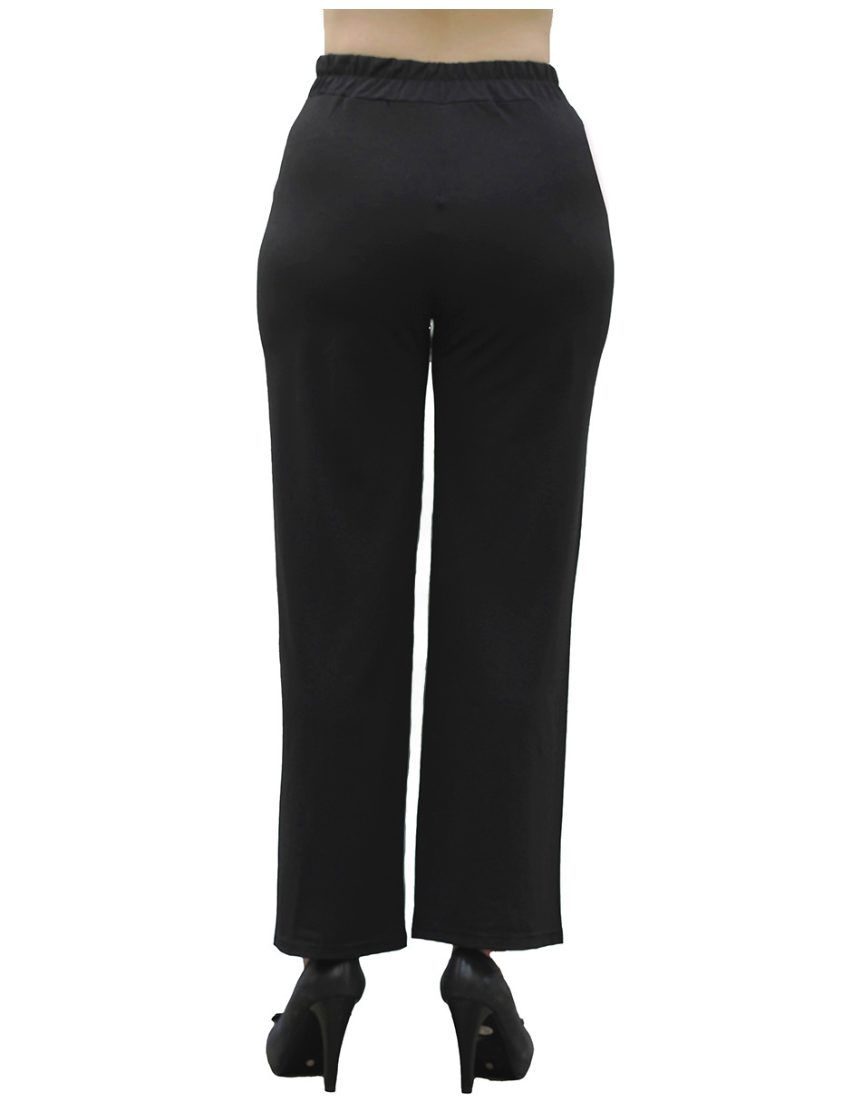 Pantalón recto negro de vestir para dama Kosauki Moda