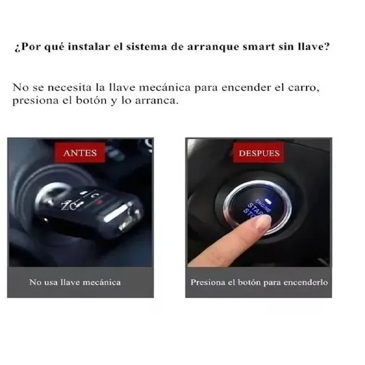 Auto Botón Encendido Arranque Antirobo Start Sin Llave