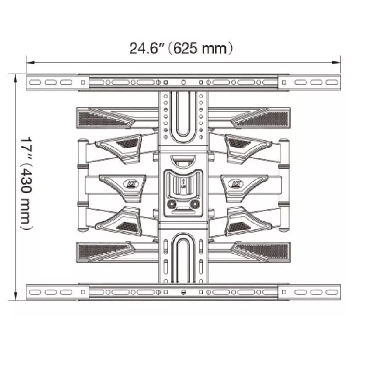 Soporte De Doble Brazo Móvil Para Tv 40-75