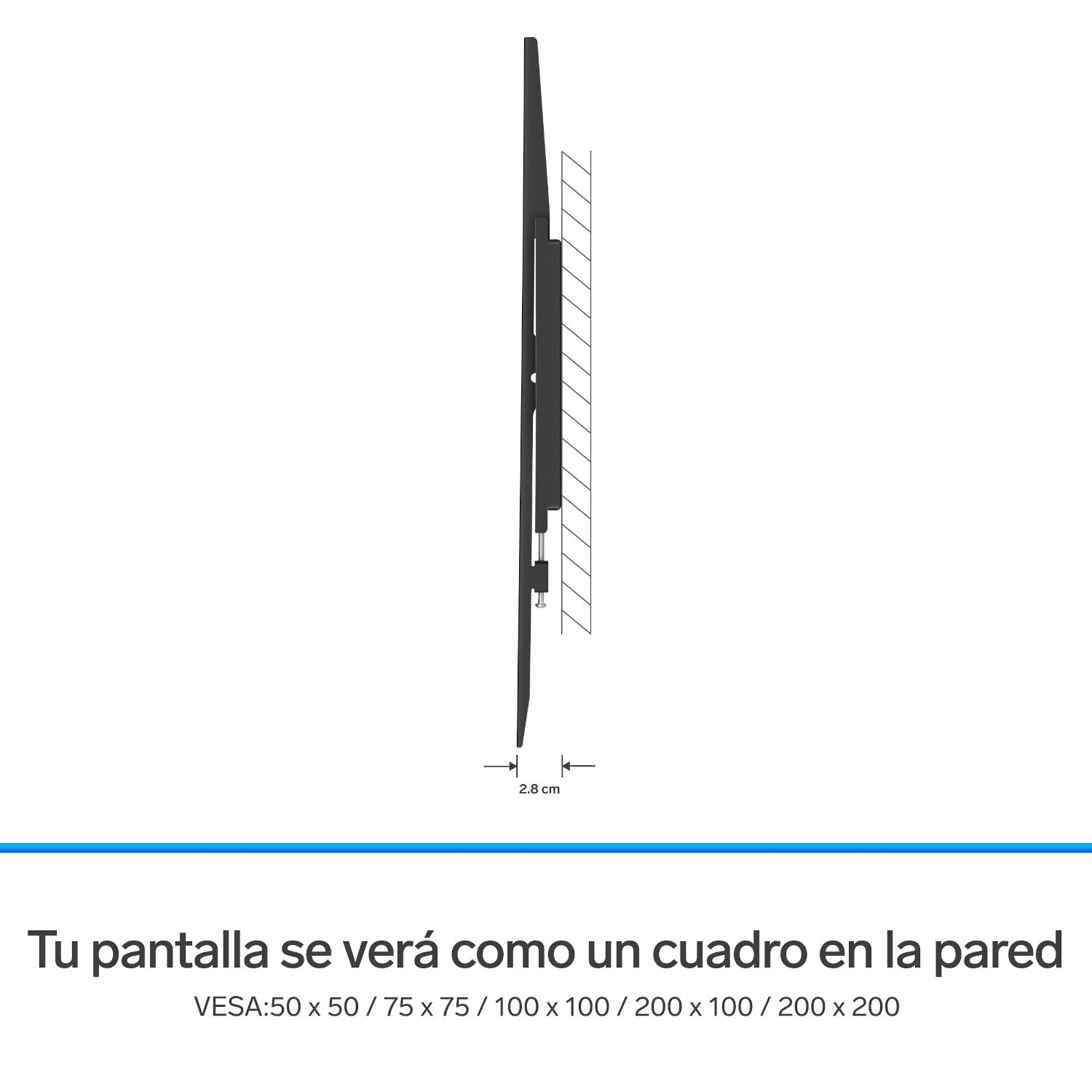 Soporte para pantallas de 13 a 50 , ultradelgado y con