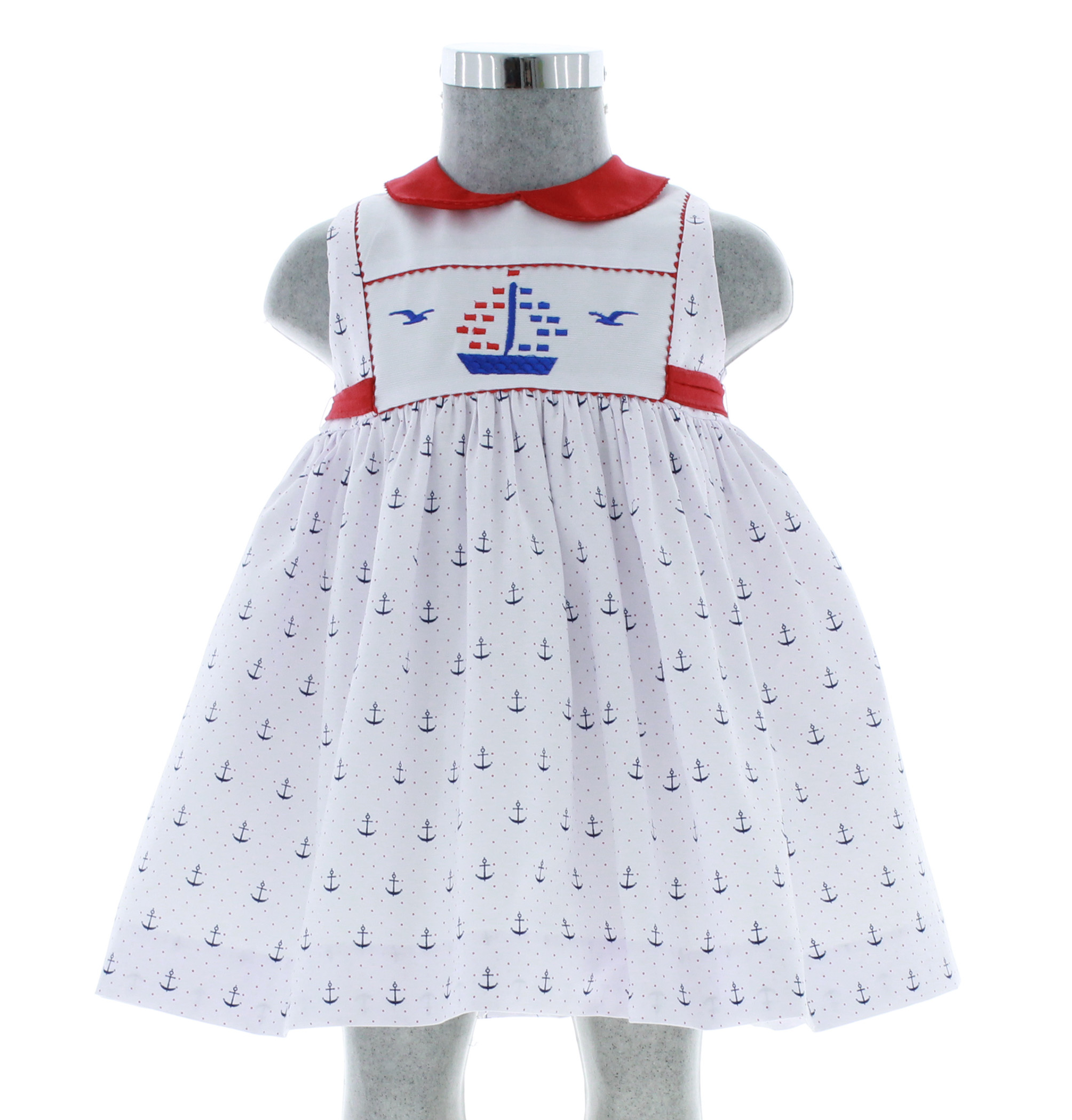 Vestido para Niña Bebe Color Blanco 3433 1 a 5 años.
