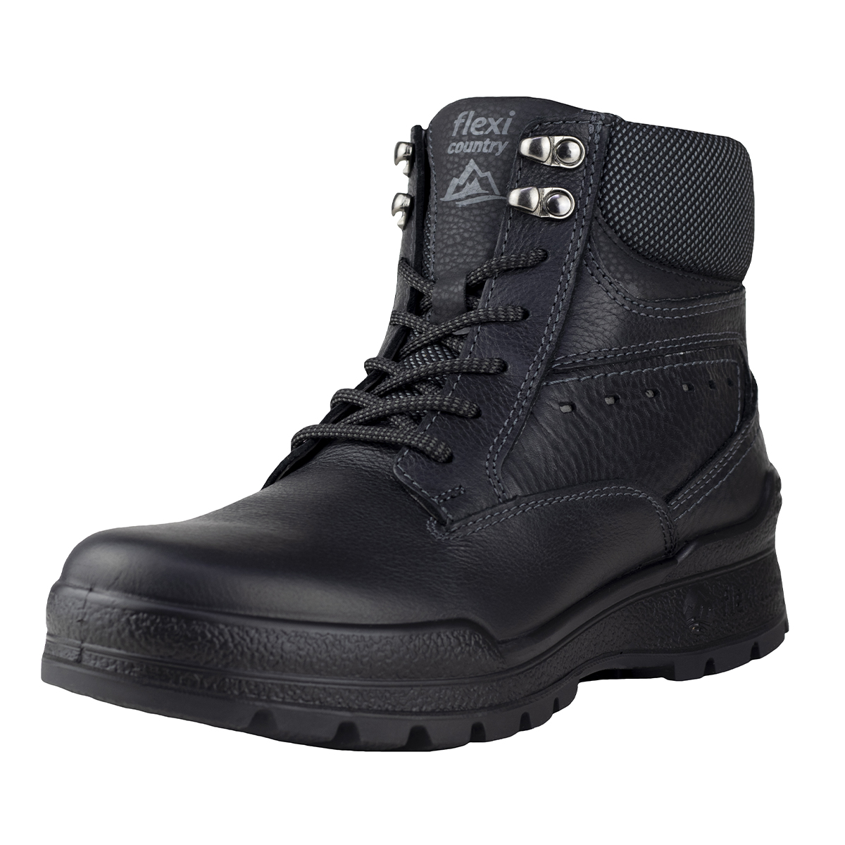 Botines Para Hombre Flexi Country Piel Graneada 406005 Negro Piel Original