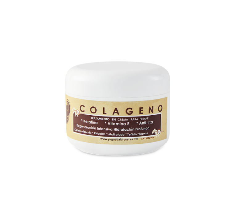 COLÁGENO Crema para peinar Yeguada la Reserva . Colágeno para el cabello . Crema para Cabello con Keratina y Vitamina E . Hidratación Profunda, Anti Frizz y Protección térmica. (3 piezas)