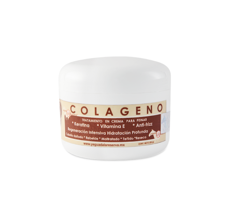 COLÁGENO Crema para peinar Yeguada la Reserva .Colágeno para el cabello . Crema para Cabello con Keratina y Vitamina E . Hidratación Profunda, Anti Frizz y Protección térmica. (2 piezas)