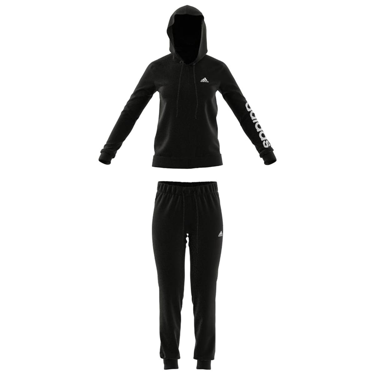 Conjunto deportivo de 2 piezas W Linear Ts de adidas para mujer, color negro, mod. 1088706