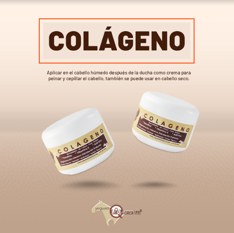 COLÁGENO Crema para peinar Yeguada la Reserva . Colágeno para el cabello , Crema para Cabello con Keratina y Vitamina E . Hidratación Profunda, Anti Frizz y Protección térmica. (10 piezas)